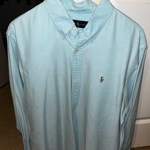Long Sleeve Ralph Lauren Teal Shirt